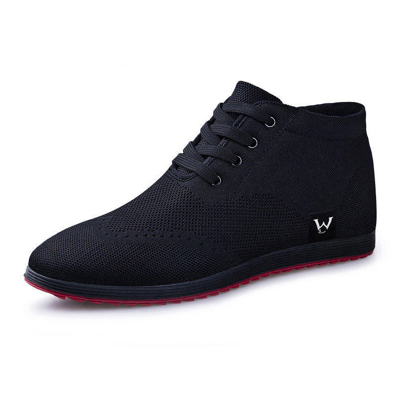 Men's Breathable Canvas Black Shoes