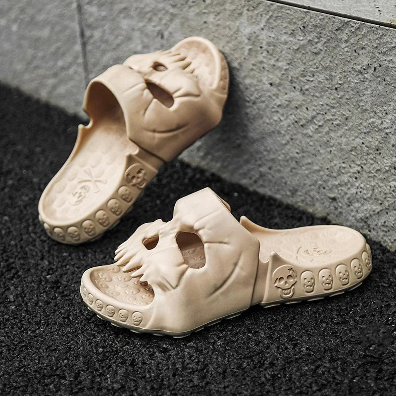 Anti-Slip Men Skull Slippers