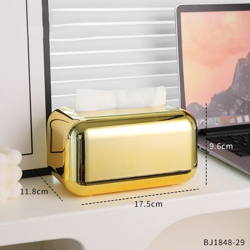 Golden Kitchen Tissue Box Holder