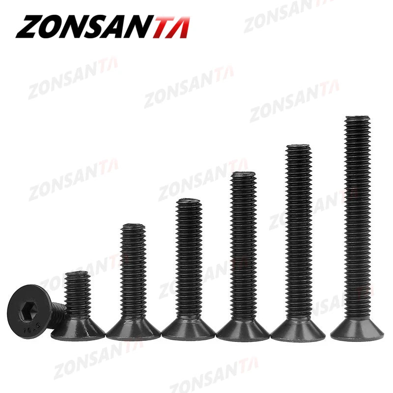 ZONSANTA Carbon Steel Flat Head Countersunk Screw Set