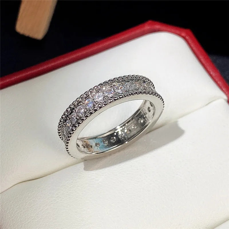 Women White Cubic Zirconia Ring