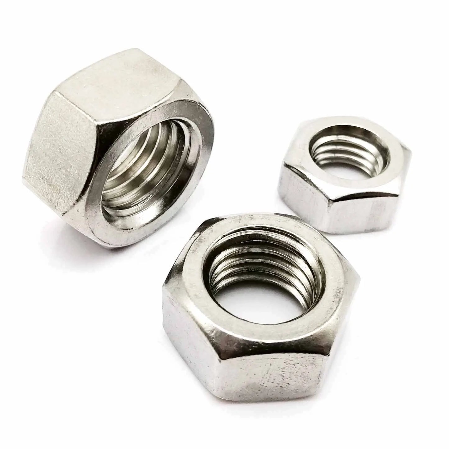 Stainless Steel Hex Nuts in Various Sizes