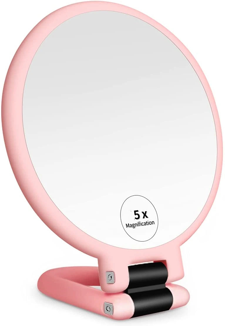 Handheld Folding Double Sided Makeup Vanity Mirror