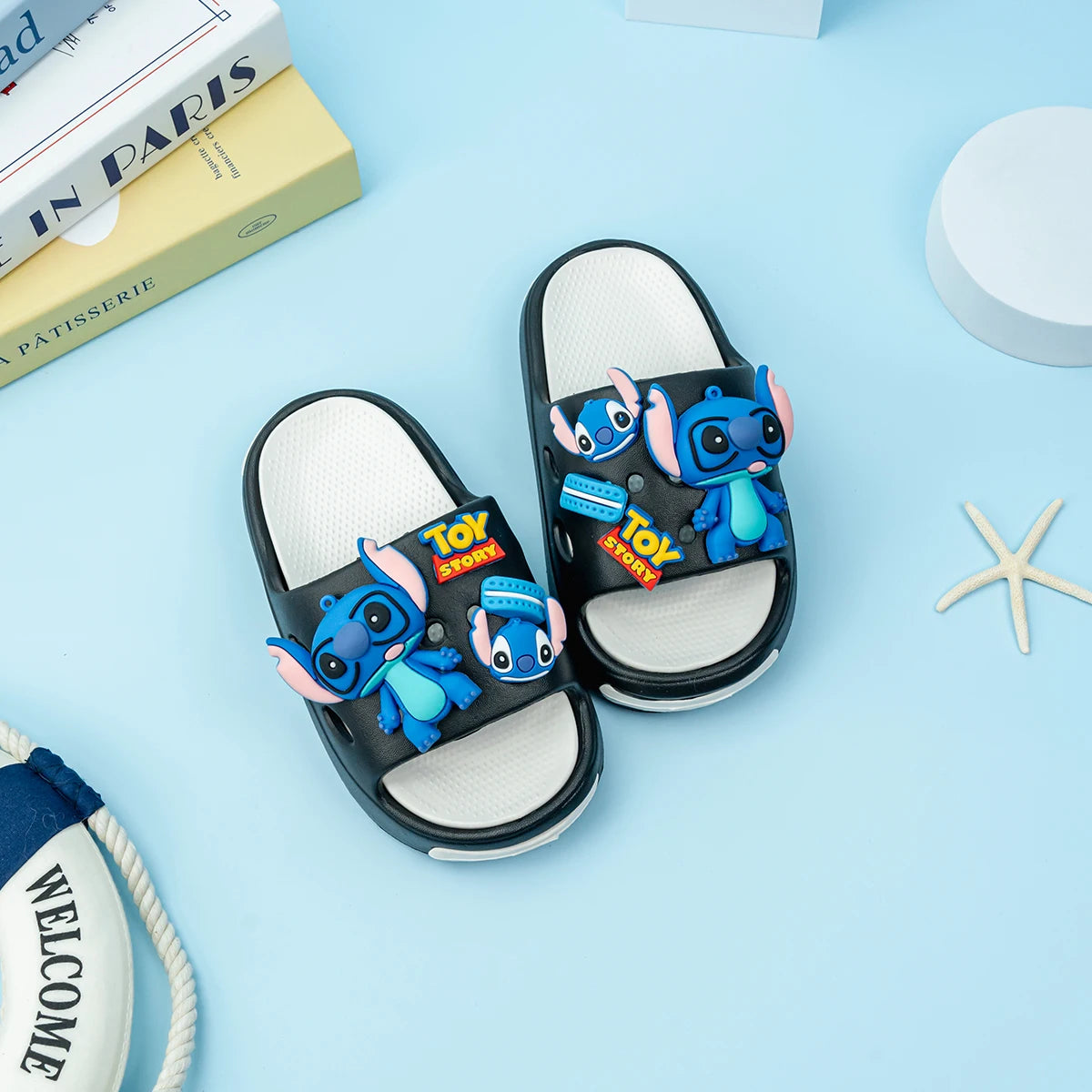 Kid's Cartoon Stitch Double Soft-Soled Non-Slip Shoes