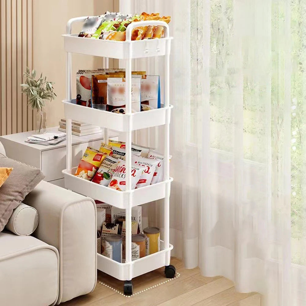 Multi Layer Kitchen Storage Trolley Rack