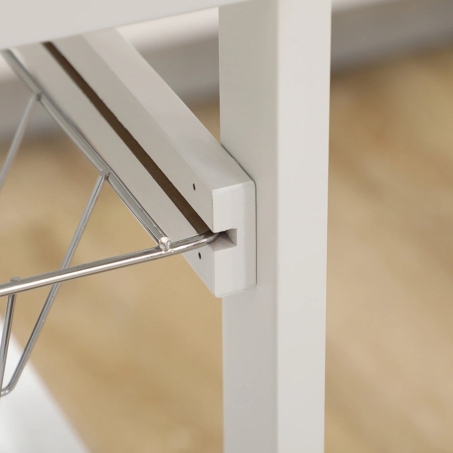 Multifunctional Kitchen Bamboo Top Rolling Bar Cart