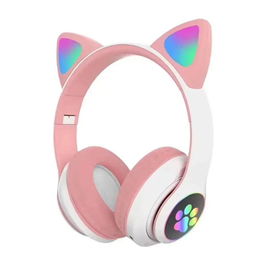 RGB Noise Cancelling Wireless Cat Ear Headphones