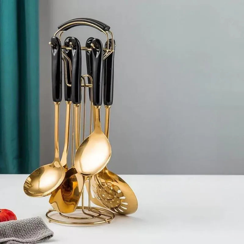 Non-Scratch Heat Resistant Stainless Steel Kitchen Utensil