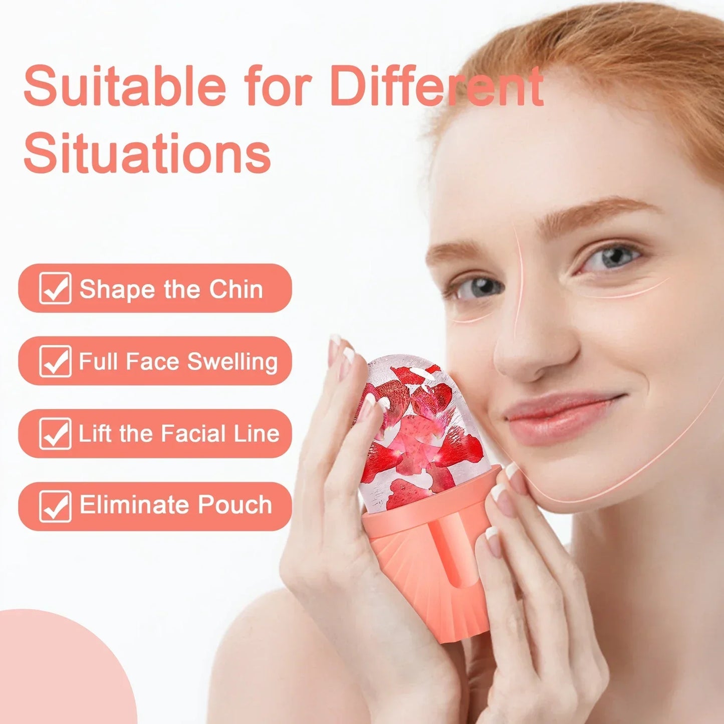 Silicone Ice Cube Trays - Contouring Eye Roller