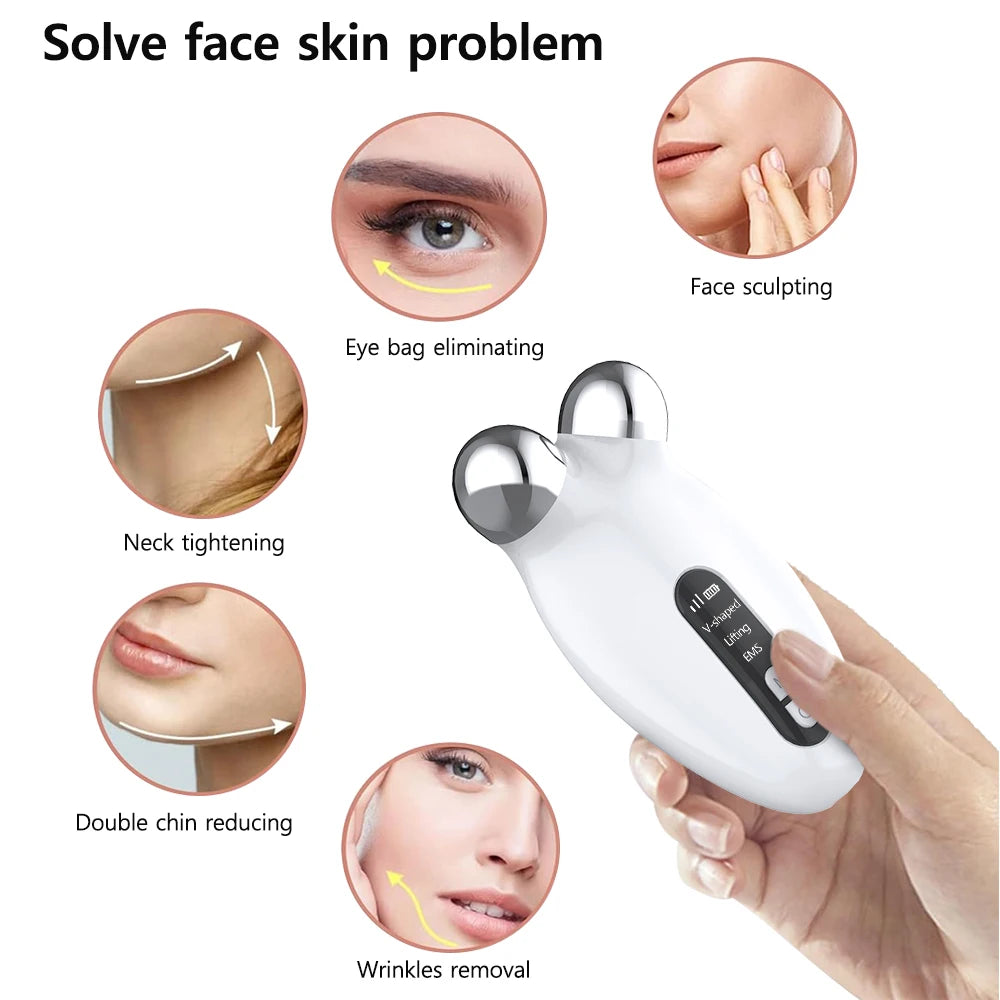 Facial Massager Microcurrent Roller - Wrinkle Remover Electric Tools