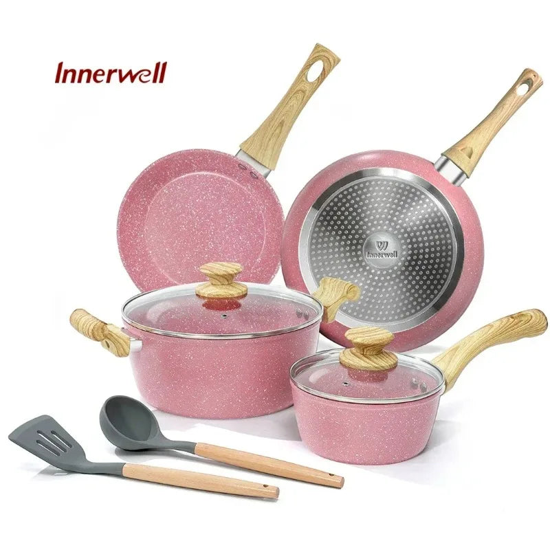 Innerwell 8-Piece Nonstick Stone Cookware Set