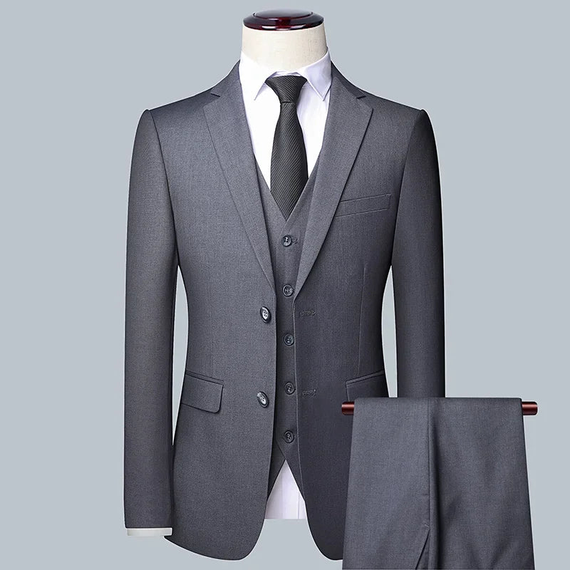 Wedding Solid Color Men suit - 3/2 Business Suit