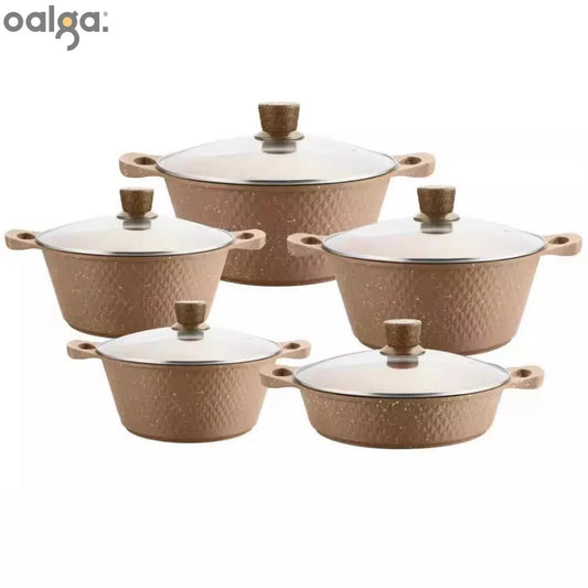10-Piece Medical Stone Die Casting Cookware Set