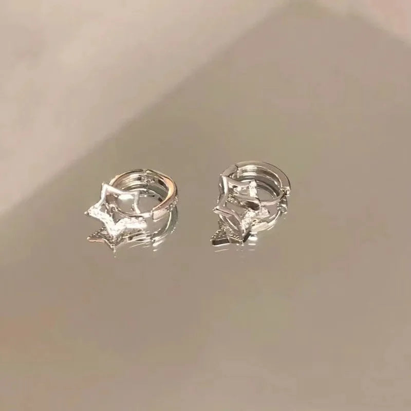 Boucles d'oreilles pendantes en cristal à cinq branches pour femme