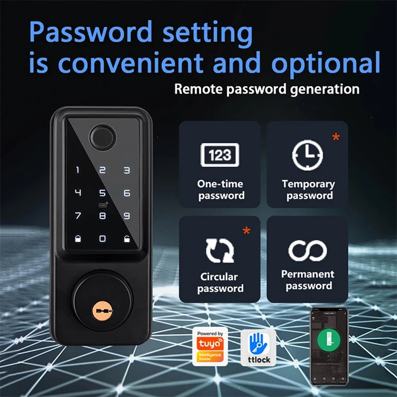 Digital Password IC Card Deadbolt Smart Door Lock For Home