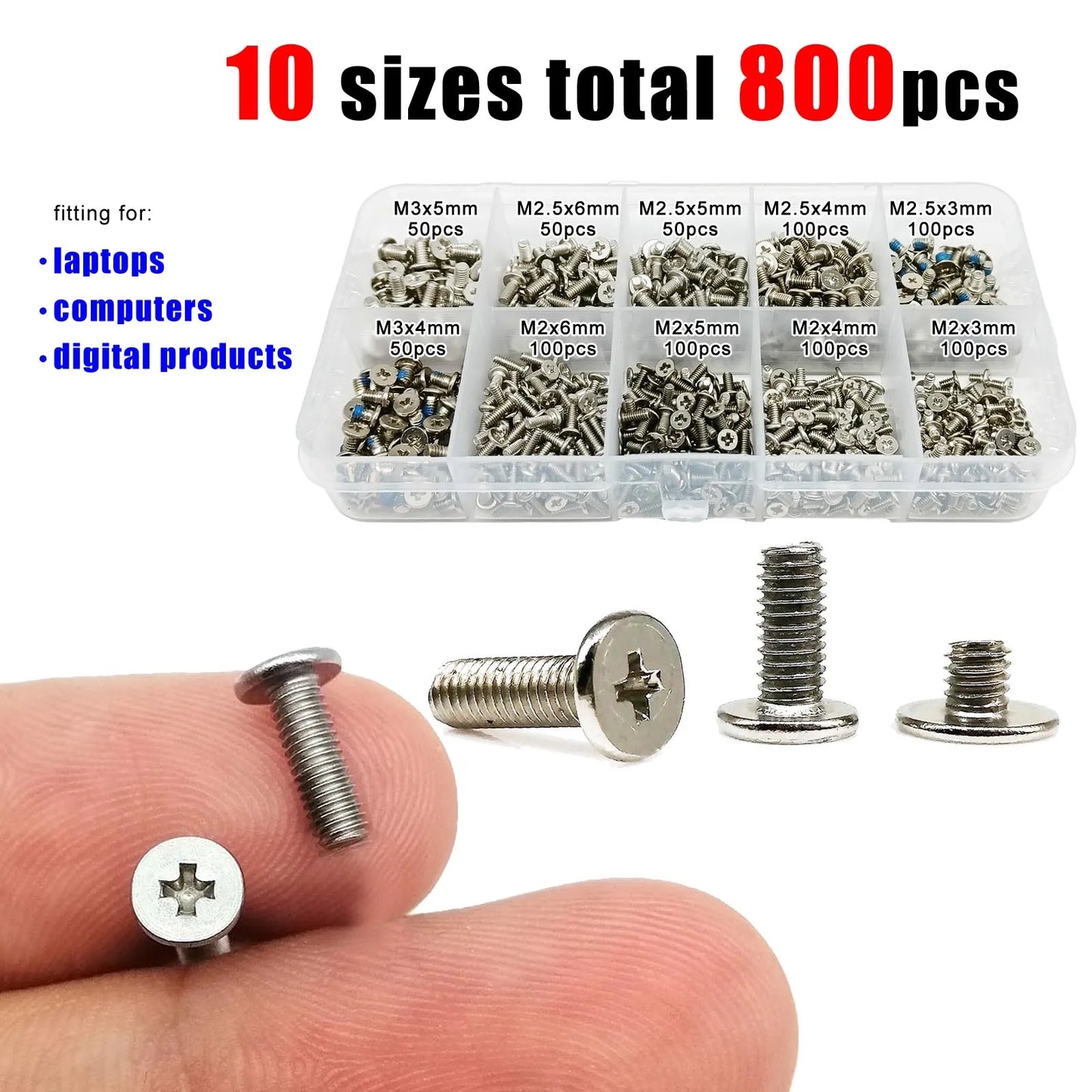 Manipulationssicherer Laptop-Schraubensatz