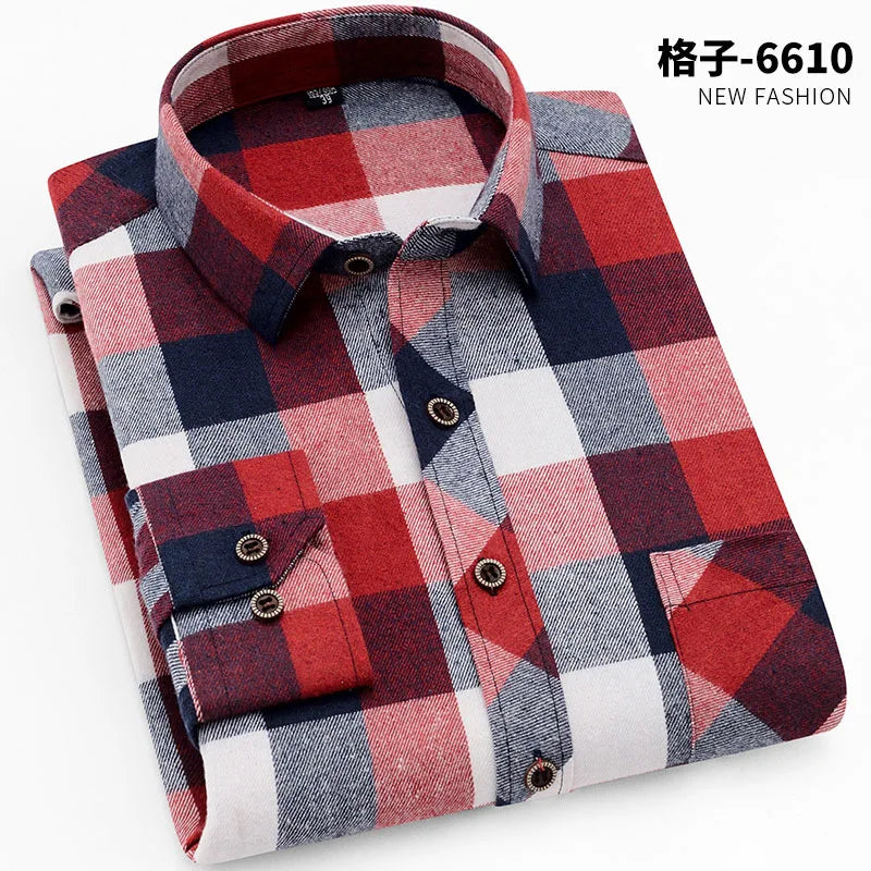 Cotton Long Sleeve Men's Slim Shirt
