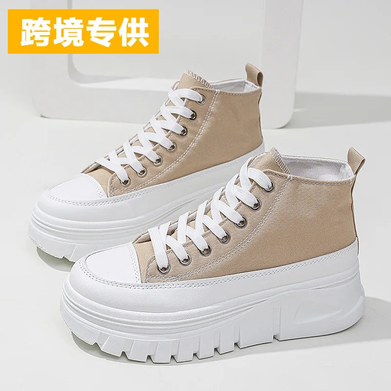 Damen-Schnürschuhe aus Segeltuch