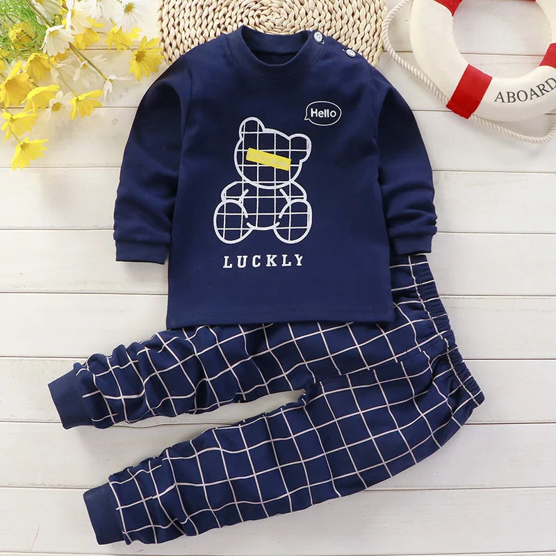 Cozy Cotton Baby Boy's Winter Pajamas Set