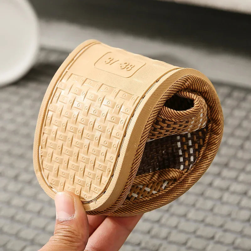 Silent Bamboo Woven Indoor Sandals