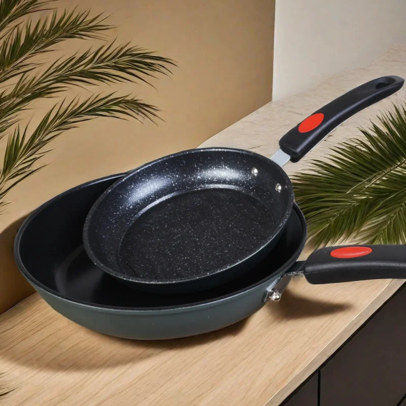 Dual-sized Non-Stick Frying Pan Set -  Induction Ready
