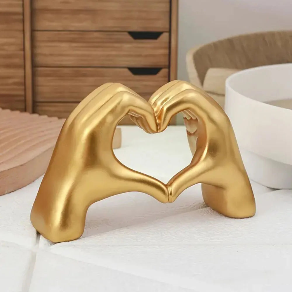 Love Gesture Statues Sculptures Desktop Ornament - Figurines Art Crafts Office Home Decoration
