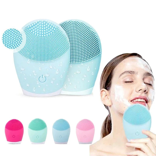 Waterproof Silicone Electric Sonic Cleanser Facial