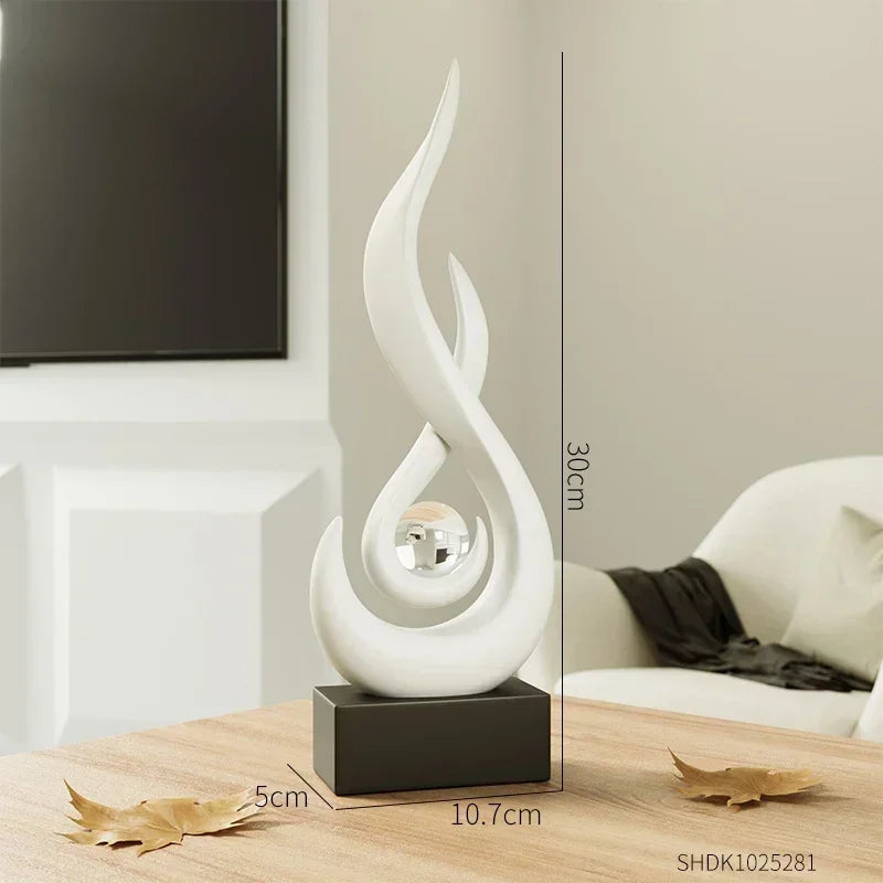 Living Room Decoration Abstract Sculpture Ceramic Statue Home Decoration Accessories