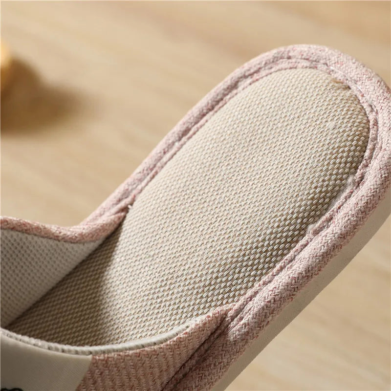 All-Season Comfort Cotton Linen Slippers