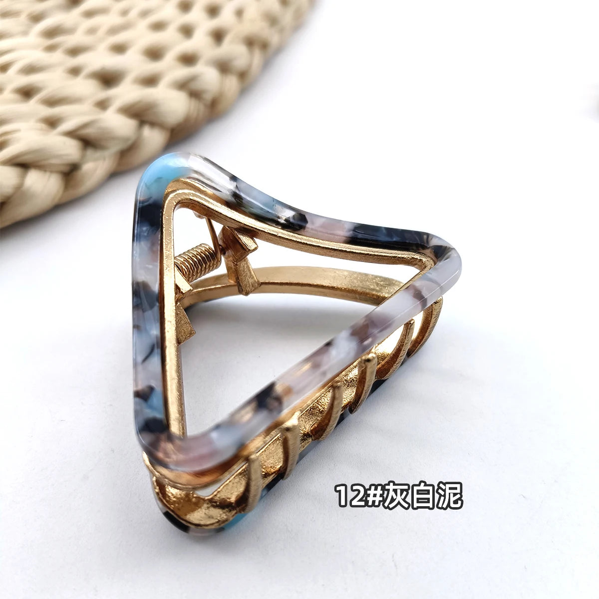 Schicke geometrische Haarspange aus Acetatmetall