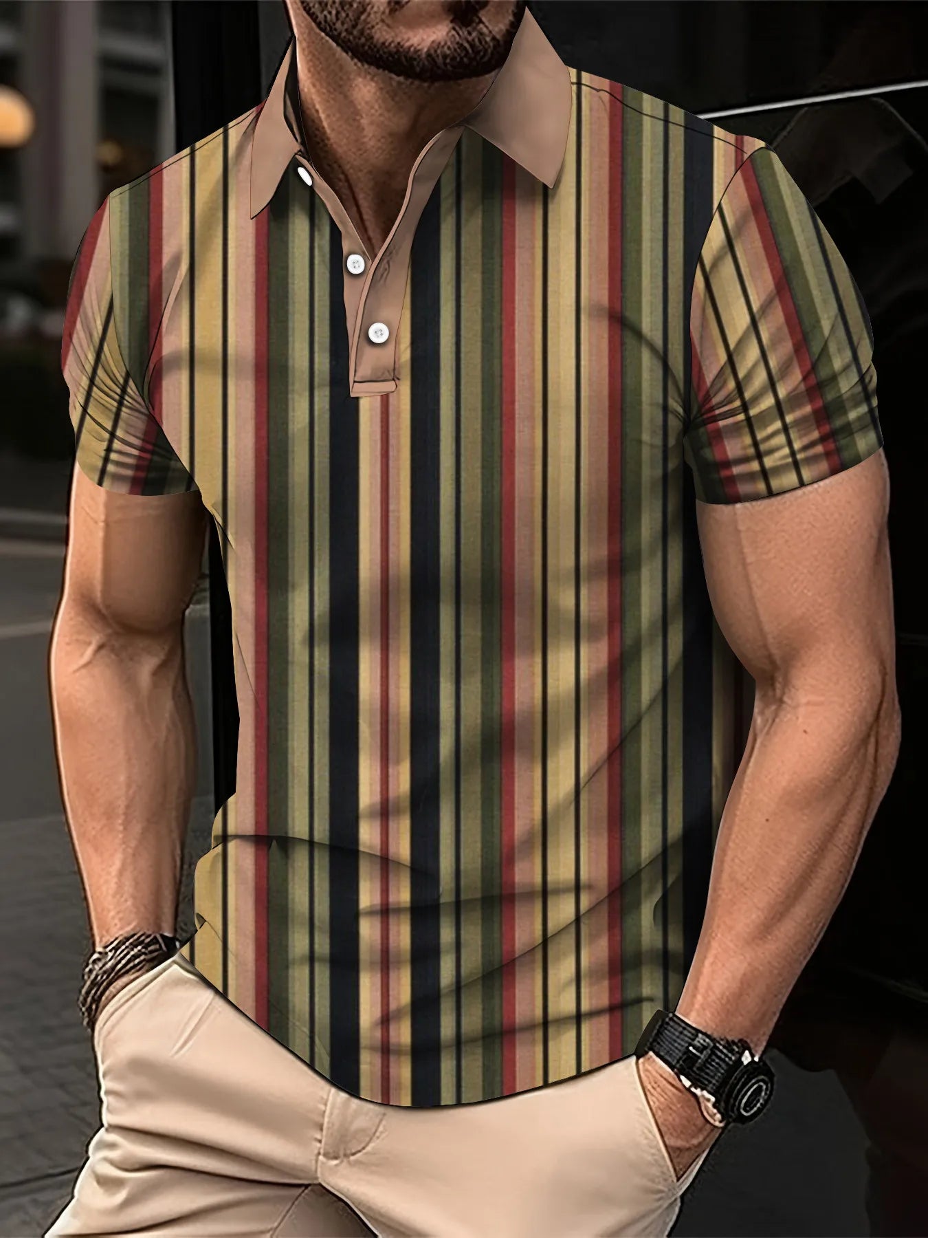 Summer Polo Shirt for Men - Short Sleeved