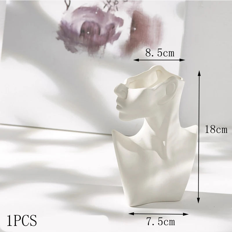 Nordic Style Ceramic Flower Vase Art