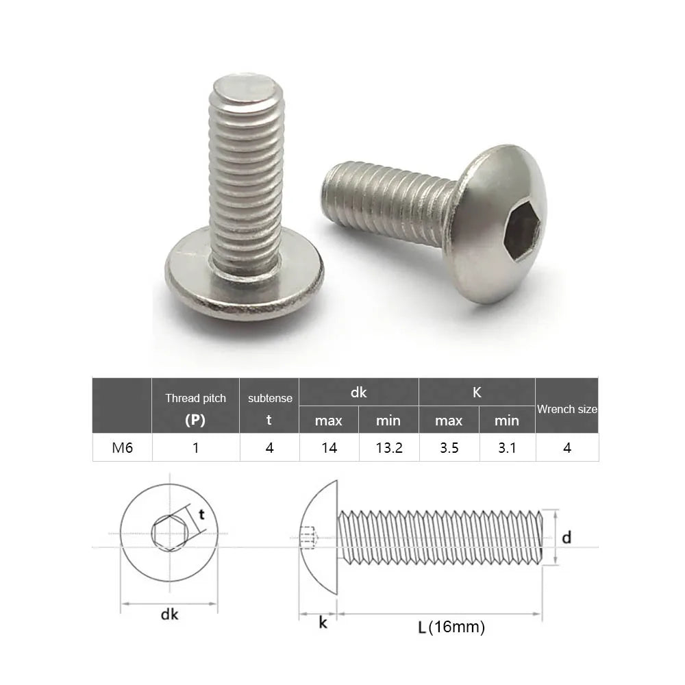Stainless Steel Bolt Set for Motorcycle Accessories