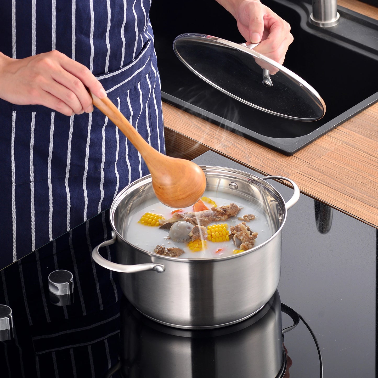 Velaze Stainless Steel Cookware Set - Versatile Induction Ready