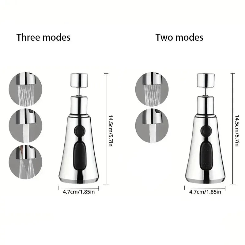 Faucet Extender Boosting Splash Prevention Three Modes Water Saver Home Extended Shower