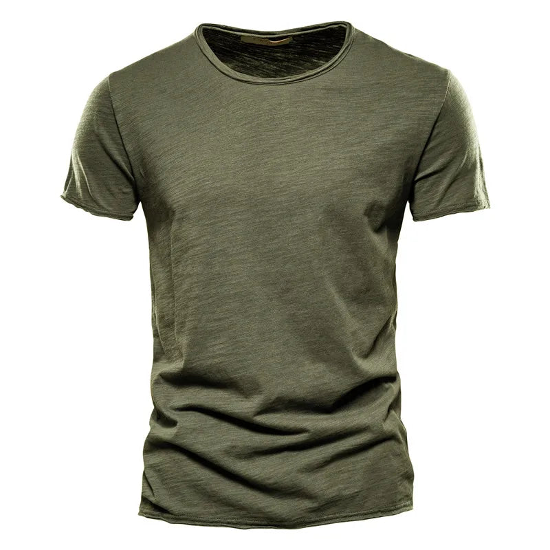 Men's Short Sleeves Cotton T Shirt - Male Summer Clothes
