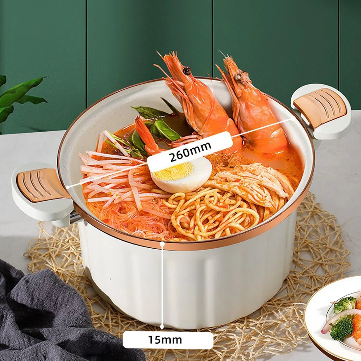 8L Multi-Functional Cooking Pot with Lid