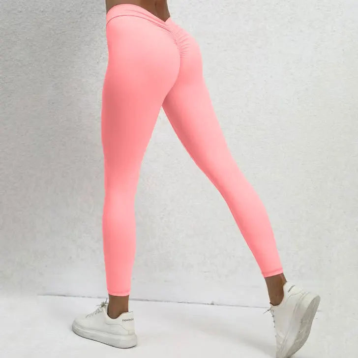 Women's Active V-Back Sport Yoga Leggings