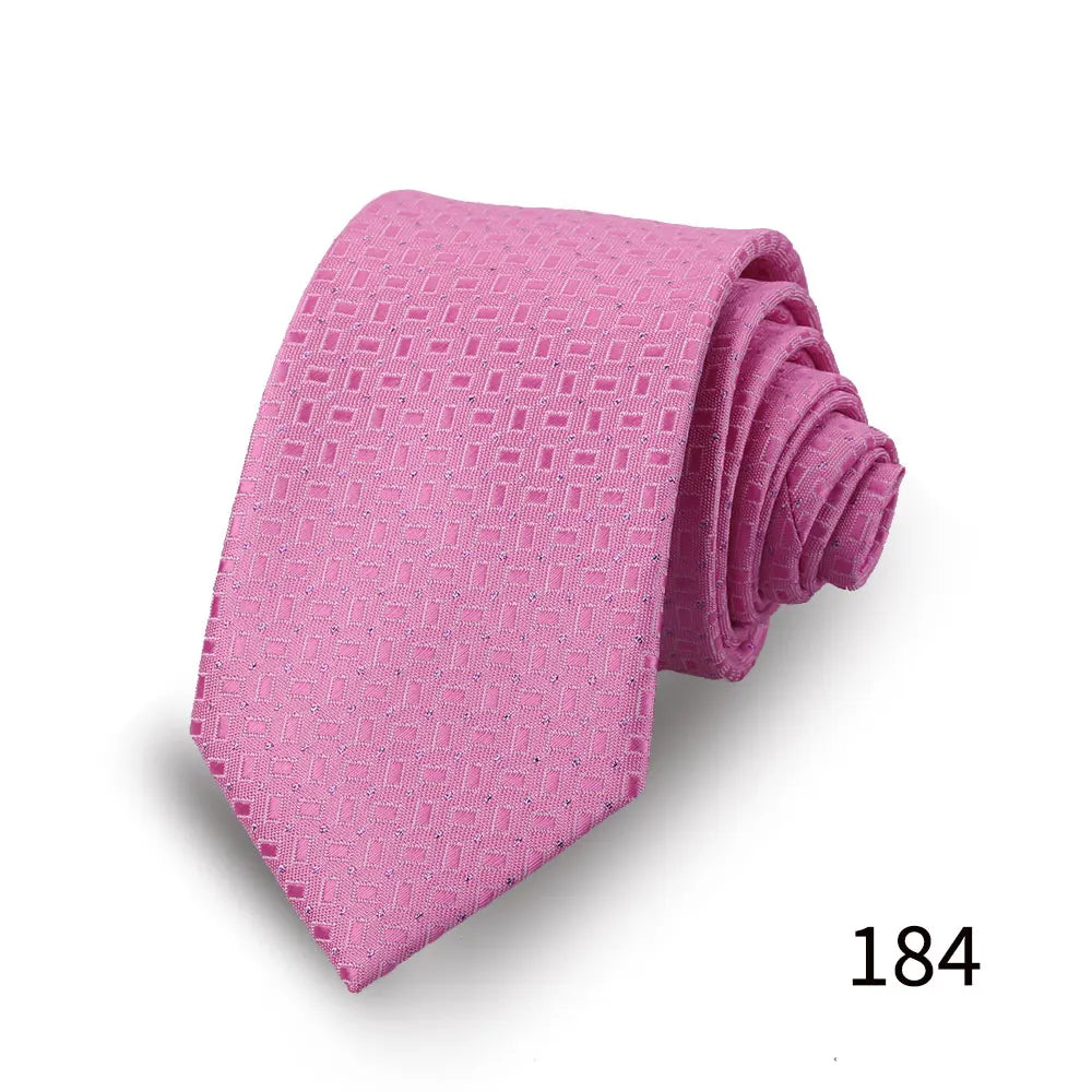 7.5cm Blue Floral Silk Tie for Men's Business Style