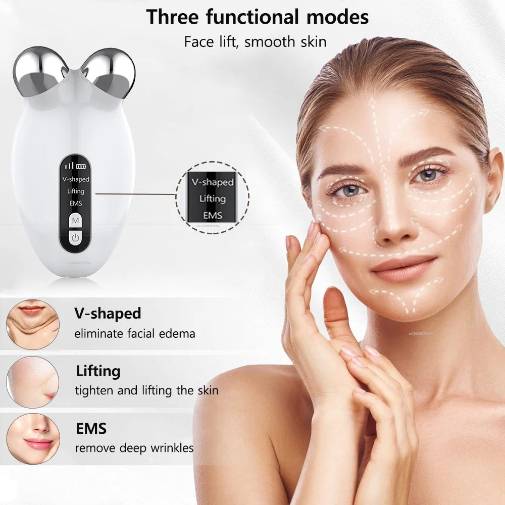 Facial Massager Microcurrent Roller - Wrinkle Remover Electric Tools