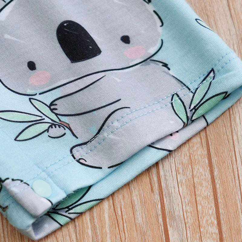 Newborn Baby Clothes Girl Boy Koala Print Jumpsuit - Summer Short Sleeve Romper