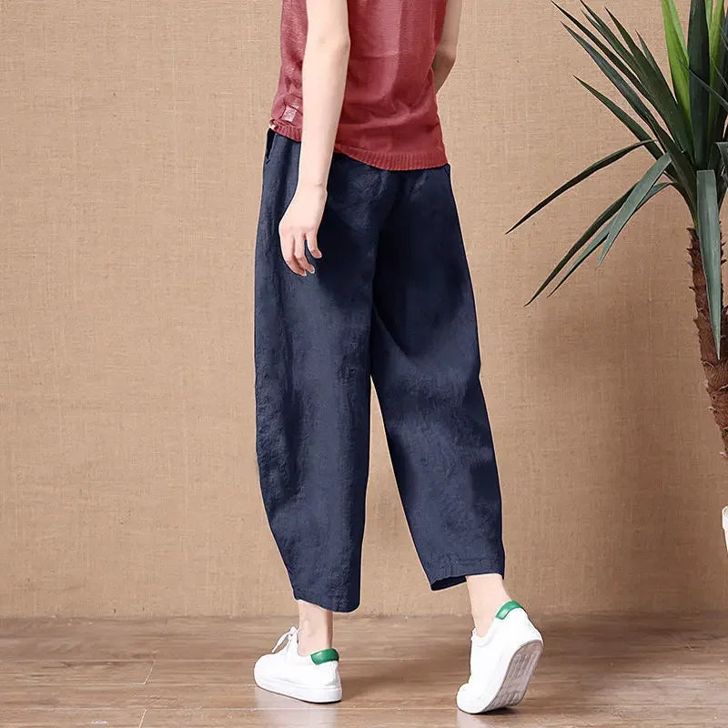 Summer Loose Cotton Linen Harem Pants