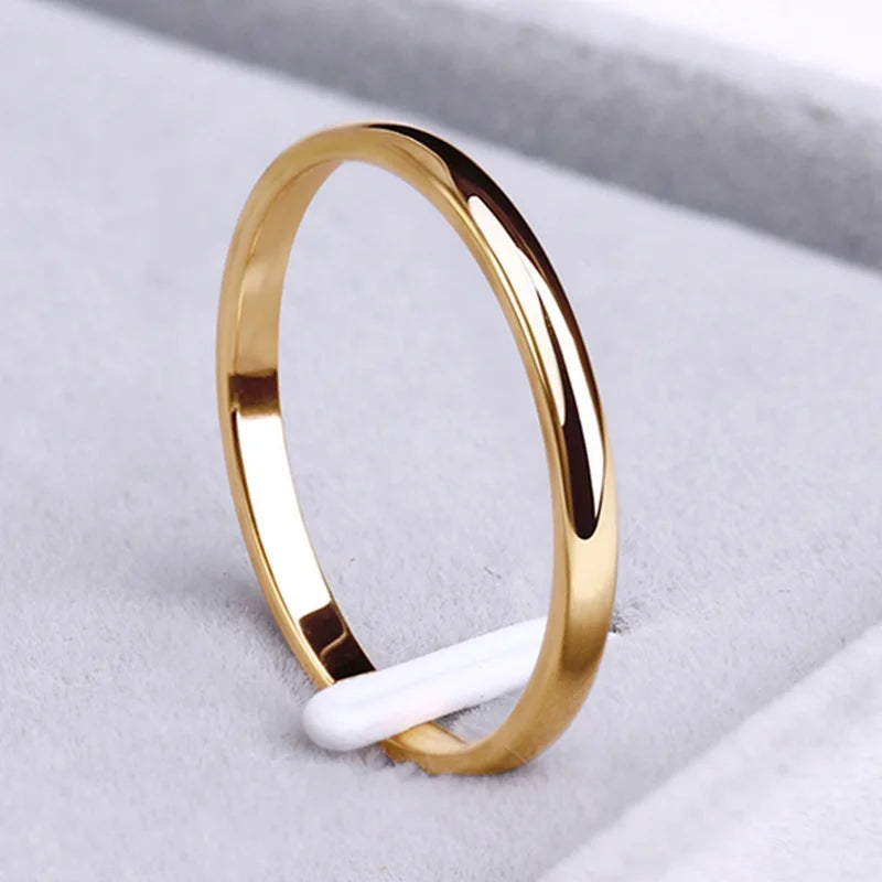 Unisex Gold Plated Couple Wedding Rings