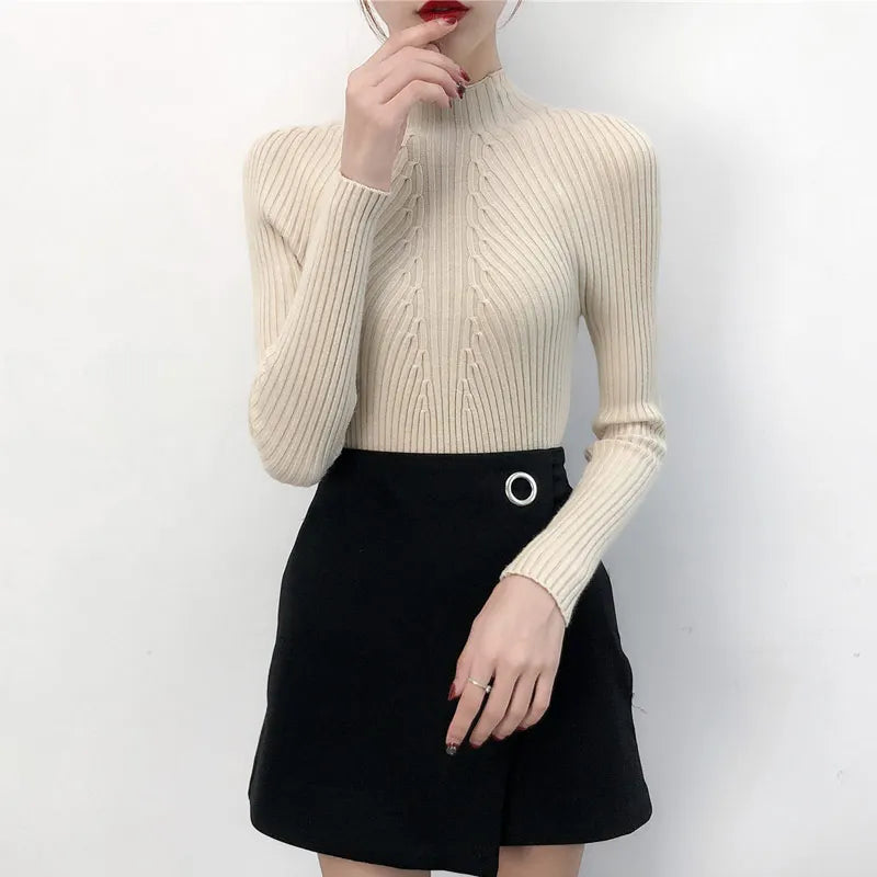 Women's Slim Kinitted Winter Turtleneck Sweater