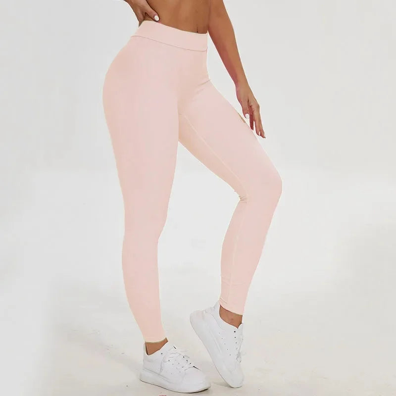 Women's High-Waist V-Back Yoga Leggings