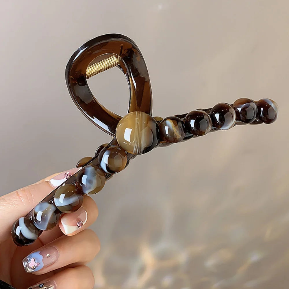 Women's Mini Round Pearl Hair Claw Clips