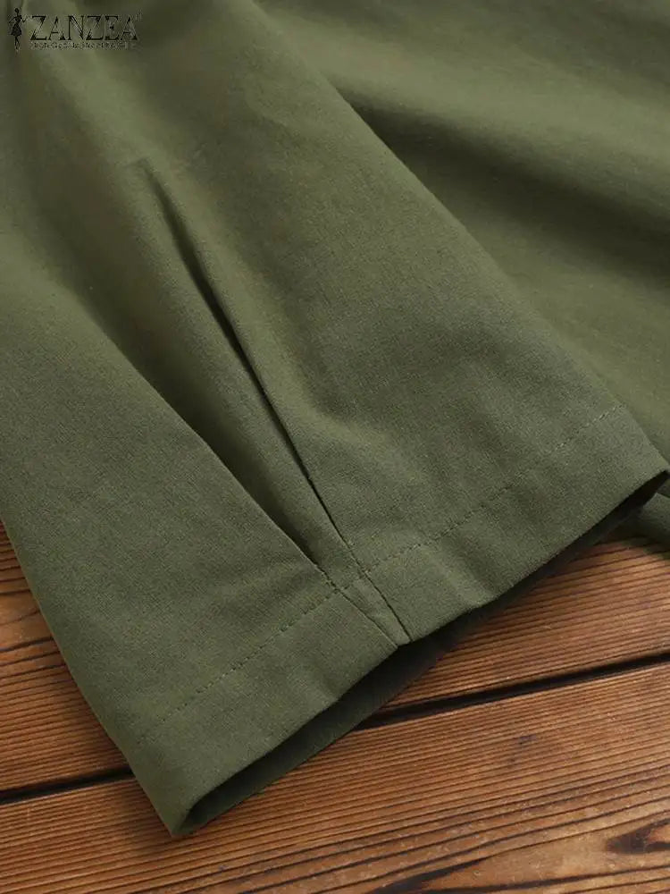 Women's Vintage O Neck Tunic Blouse