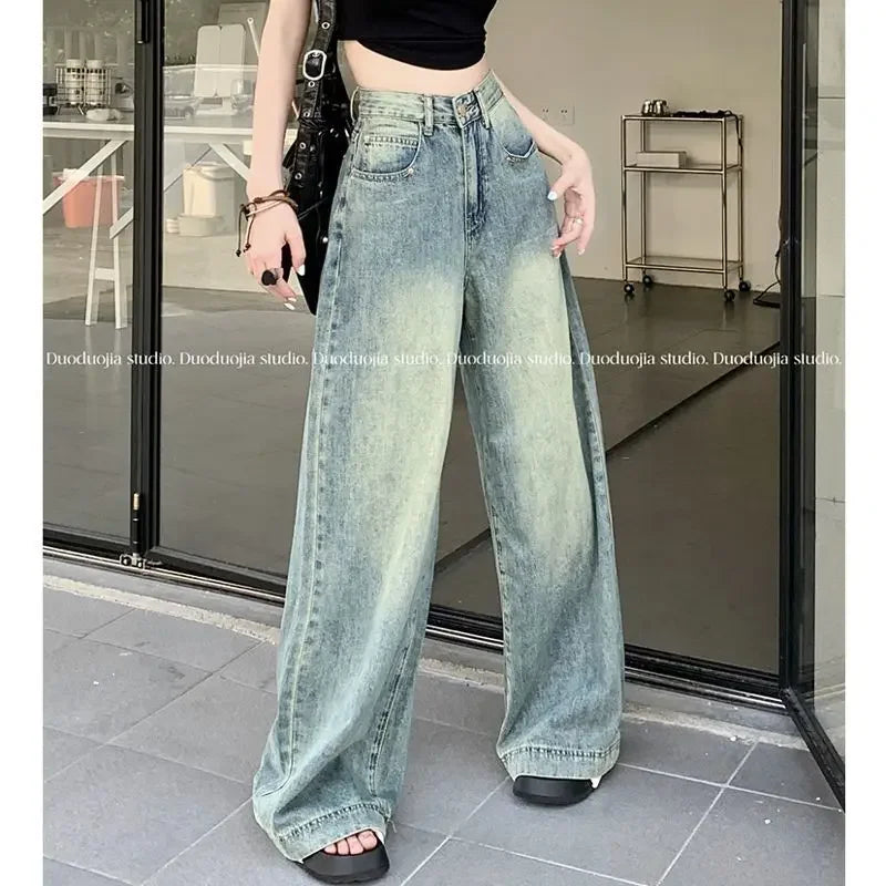 Women's Chic High-Waist Loose Wide Leg Jeans