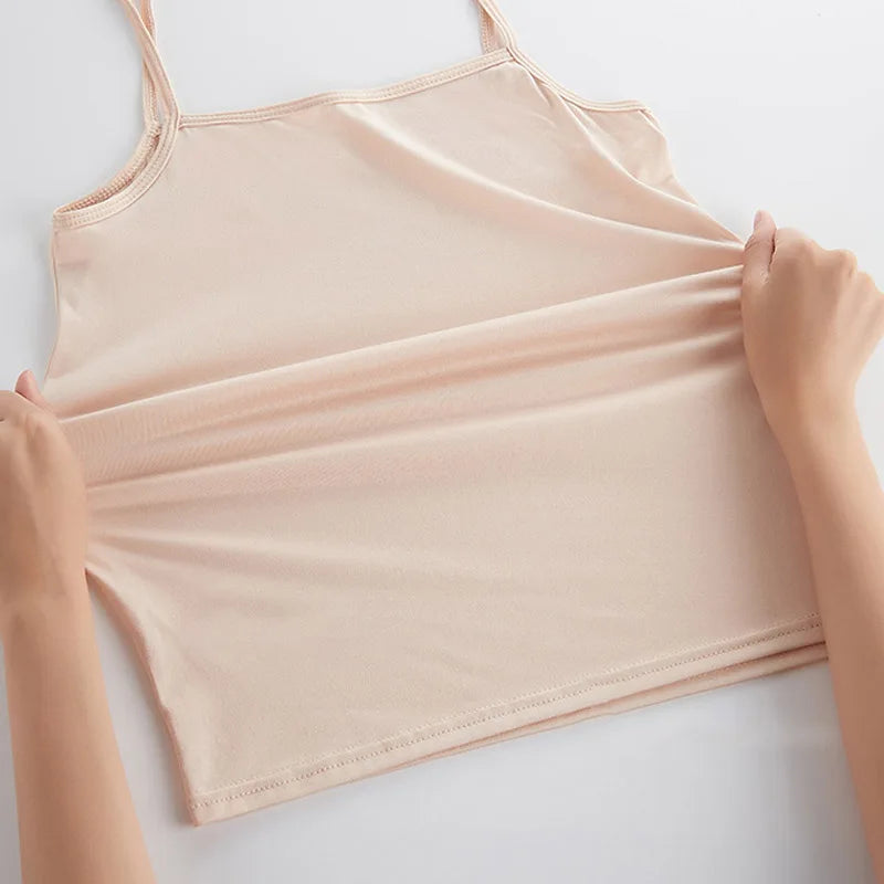 Women's Sleeveless Cotton Camisoles Crop Tops