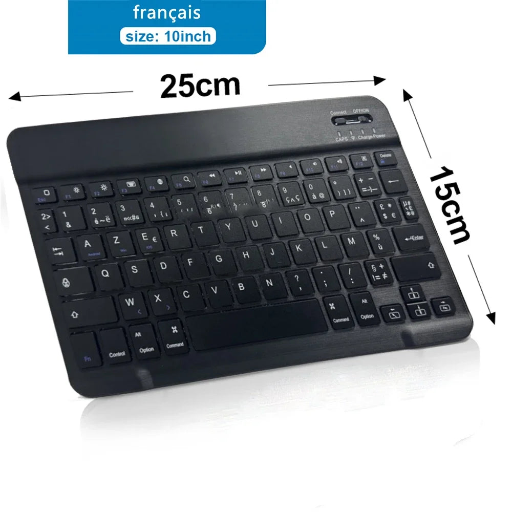 10 Inch Rechargeable Bluetooth Wireless Keyboard